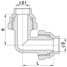 Codo abocardado, HS310-004