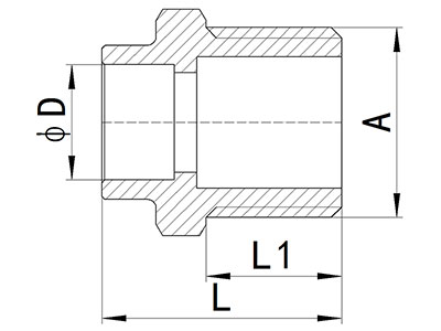 Conector de alimentación final macho, HS340-002