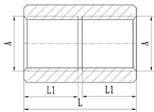 Conector hexagonal de latón, HS330-001