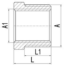 Manguito reductor de latón, HS330-010