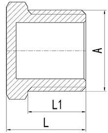 Tapón de latón hexagonal cuadrado, HS330-012