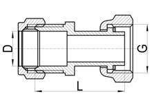 Conector de grifo recto C×FI, HS100-014