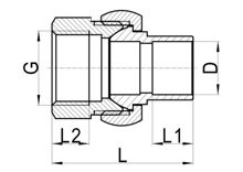 Acoplamiento cónico recto con junta metálica C x FI (trabajos ligeros), HS110-016