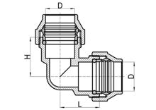 Codo simétrico C×C, HS130-004