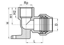 Codo con placa de pared C×FI, HS130-007