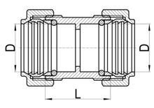 Acoplador recto simétrico C×C, HS140-001