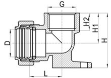 Codo con placa de pared C×FI, HS140-009