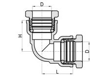 Codo simétrico C×C, HS150-004