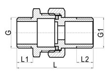 Unión recta con junta tórica M×M, HS190-045