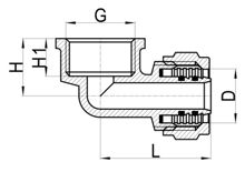 Codo hembra C×FI, HS210-006