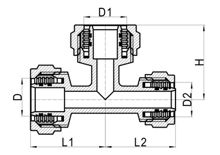 T reductora C×C×C, HS210-012