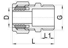 Acoplador macho recto C×MI, HS230-003