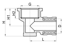 Codo con placa de pared C×FI, HS300-011