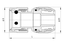 Conector de manguera sin tope(3 bolas de acero), HS320-010