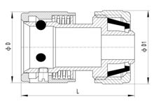 Conector de manguera sin tope, HS320-014