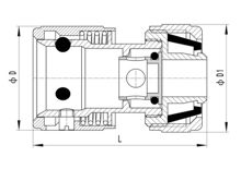 Conector para manguera de uso ligero con tope, HS320-017